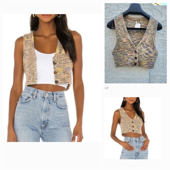 Free People Mystic Island Sweater‎ Vest, - Picture 1 of 1
